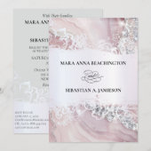 *~* QR Pastel Agaat bruiloft uitnodiging RSVP AR2 (Voorkant / Achterkant)