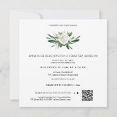 *~* QR PEONY AR15 Floral RSVP Lijst Wedding Kaart (Achterkant)