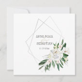 *~* QR PEONY Floral RSVP Lijst AR15 Wedding Kaart (Voorkant)