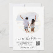 *~* QR Photo WEDDING SAVE DATE - AR6 Website Kaart (Voorkant)