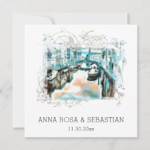*~* QR POSITANO Italië Scroll AR20 RSVP bruiloft Kaart