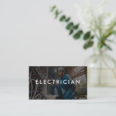 *~* QR Professionele Elektricien AP75 Foto Visitekaartje (Staand voorkant)