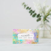 *~* QR Rainbow AP26 Etheral Gold Glitter OPAL Visitekaartje (Staand voorkant)