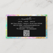 *~* QR Rainbow AP26 Etheral Gold Glitter OPAL Visitekaartje (Achterkant)