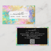 *~* QR Rainbow AP26 Etheral Gold Glitter OPAL Visitekaartje (Voorkant / Achterkant)