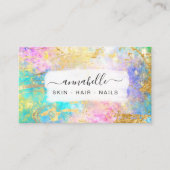 *~* QR Rainbow AP26 Etheral Gold Glitter OPAL Visitekaartje (Voorkant)