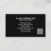 *~* QR Rainbow Glitter Glitz Glam Luxury Beauty Visitekaartje (Achterkant)