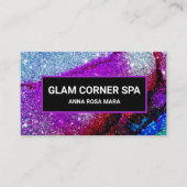 *~* QR Rainbow Glitter Glitz Glam Luxury Beauty Visitekaartje (Voorkant)