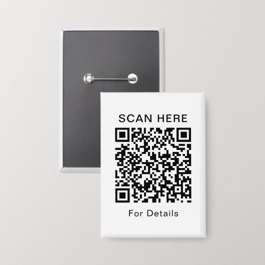  QR Rectangle Button voor elk doel (Voorkant / Achterkant)