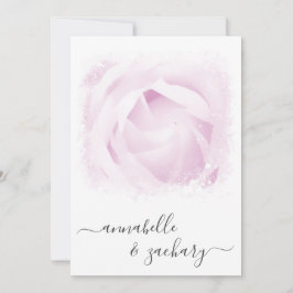 *~* QR Roos Flower + RSVP - AR8 Huwelijksuitnodigi Kaart