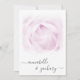 *~* QR Roos Flower + RSVP - AR8 Wedding Invitatio Kaart