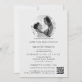 *~* QR Rozen AR26 - RSVP PHOTO Wedding Kaart (Achterkant)