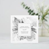*~* QR RSVP AR12 Floral Simple Subdued Wedding Kaart (Staand voorkant)