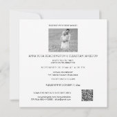 *~* QR RSVP AR12 Floral Simple Subdued Wedding Kaart (Achterkant)