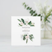 *~* QR RSVP AR15 Floral Peony Lijst Wedding Kaart (Staand voorkant)