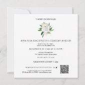 *~* QR RSVP AR15 Peony Flowers Lijst Wedding Kaart (Achterkant)