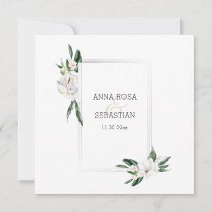 *~* QR RSVP AR15 Peony Flowers Lijst Wedding Kaart