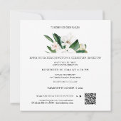 *~* QR RSVP AR15 Pioen Bloemen Frame Trouwfeest Kaart (Achterkant)