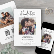 QR RSVP chique minimalistische alles-in-één 2 foto