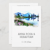 *~* QR RSVP Florence Italy Firenze AP19 Wedding  Kaart (Voorkant / Achterkant)