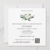 *~* QR RSVP Lijst AR15 Floral Peony Wedding Kaart (Achterkant)