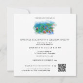 *~* QR RSVP MONET LILY POND AP12 RSVP Wedding Kaart (Achterkant)