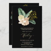 *~* QR RSVP Oerwoud Tropische luipaard AR21 WEDDIN Kaart (Voorkant / Achterkant)