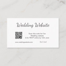 QR RSVP trouwwebsite eenvoudig zwart wit RSVP