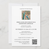 *~* QR  RSVP Victoriaans Peacock AR24 Wedding Kaart (Achterkant)