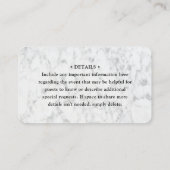 QR RSVP Wedding Faux Marble Enclosure Card Visitekaartje (Achterkant)
