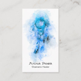 *~ QR Sacred Shamanic Dream Catcher Tribal Shaman Visitekaartje