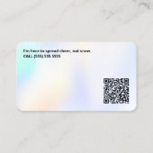 QR Santa voor huur Grappig Visitekaartje (Achterkant)