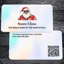 QR Santa voor huur Grappig Visitekaartje
