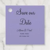 QR Save Our Date voeg fotonaam datum toe zwart wit Bedankjes Labels (Voorkant)