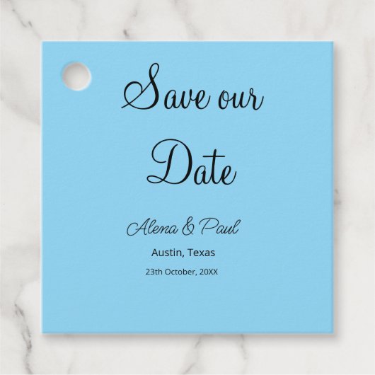 QR Save Our Date voeg fotonaam datum toe zwart wit Bedankjes Labels (Voorkant)