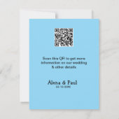 QR Save Our Date voeg fotonaam datum zwart wit  Save The Date (Achterkant)