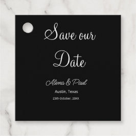 QR Save Our Date voeg fotonaam datum zwart wit toe Bedankjes Labels