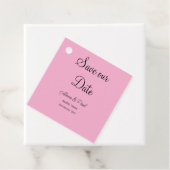 QR Save Our Date voeg fotonaam datum zwart wit toe Bedankjes Labels (In situ)