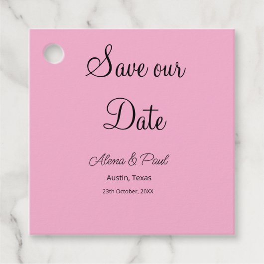 QR Save Our Date voeg fotonaam datum zwart wit toe Bedankjes Labels (Voorkant)