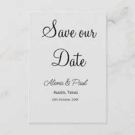 QR Save Our Date voeg fotonaam datum zwart wit toe Informatiekaartje