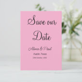 QR Save Our Date voeg fotonaam datum zwart wit toe Informatiekaartje (Staand voorkant)