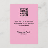 QR Save Our Date voeg fotonaam datum zwart wit toe Informatiekaartje (Achterkant)