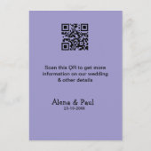 QR Save Our Date voeg fotonaam datum zwart wit toe Informatiekaartje (Achterkant)