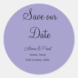 QR Save Our Date voeg fotonaam datum zwart wit toe Ronde Sticker