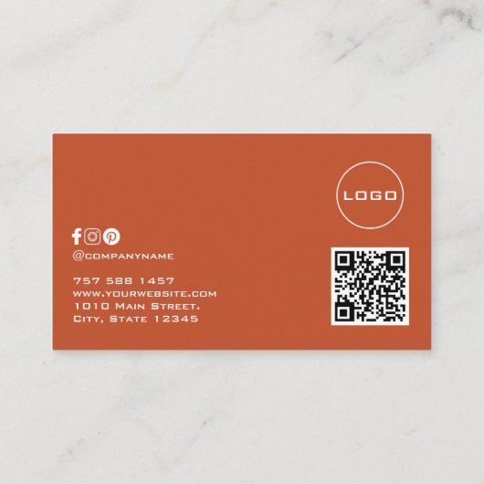 QR scan dank u | Korting Logo Visitekaartje (Achterkant)