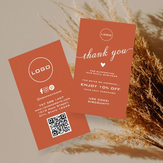 QR scan dank u | Korting Logo Visitekaartje
