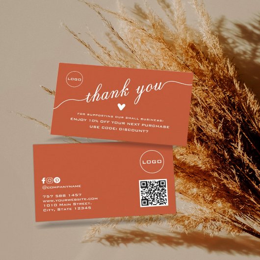 QR scan dank u | Korting Logo Visitekaartje