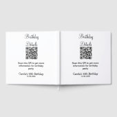 QR scan verjaardagsfeest details modern 15 verjaar Gastenboek (Volledig)