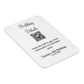 QR scan verjaardagsfeest details modern 15 verjaar Magneet (Rechterzijde)