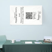 QR scan verjaardagsfeest details moderne 15 verjaa Spandoek (Beurs)